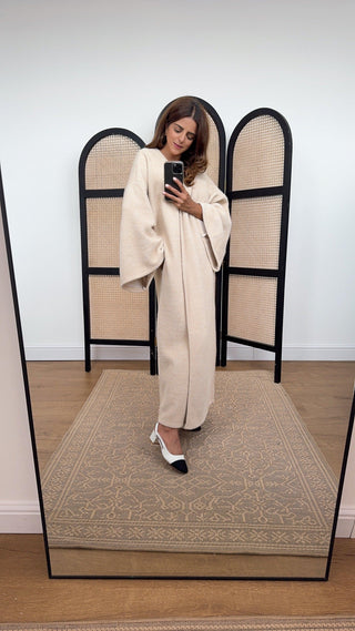 Aya kimono coatigan beige - Fash Focused