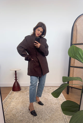 Coco brushed blazer jacket- iela