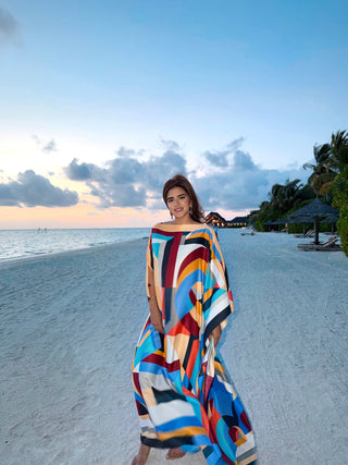 Mosaic kaftan dress- Yair