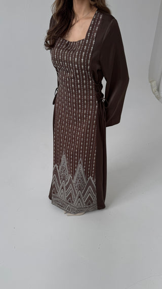 Coco long embroidered dress- ruba (multiple sizes) - Fash Focused