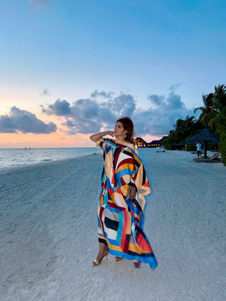 Mosaic kaftan dress- Yair