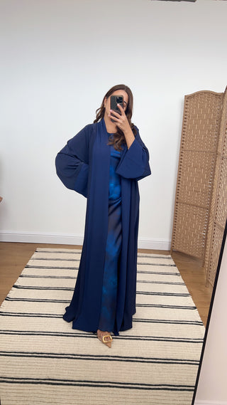 Open abaya Navy- Fariba - Fash Focused