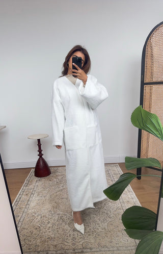Cana Coatigan in white - Fash Focused