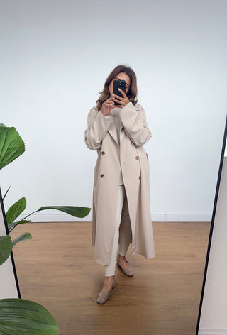 Ivory ribbed modest co-ord full sleeve top and leggings set for autumn comfort wear